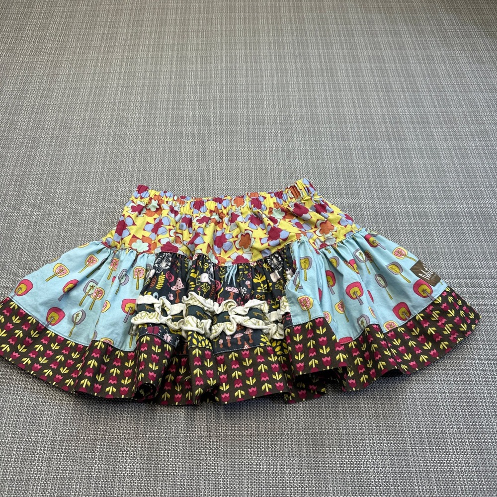 Matilda Jane Girls Character Counts Tiered Ruffle Skirt Size 2‎ Patchwork